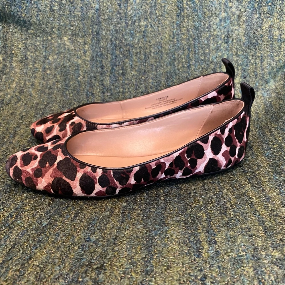 Karl Lagerfeld Vada Ballet Flats — Mauve Multi Leopard Print Calf Hair